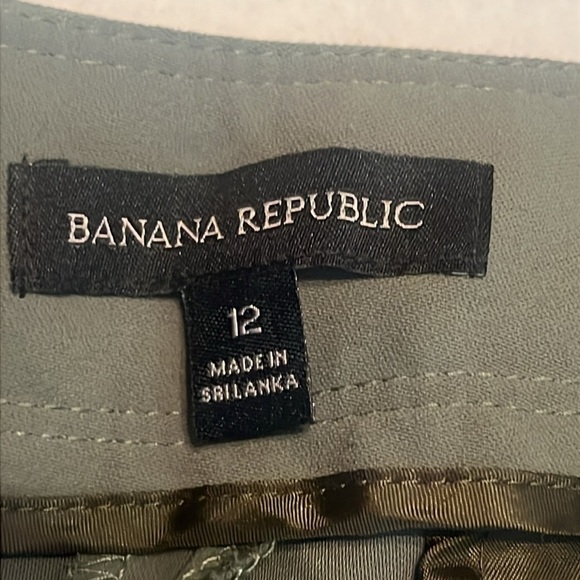 Banana Republic Olive Green High-Rise Wide-Leg Utility Pant Size 12 - Picture 9 of 13